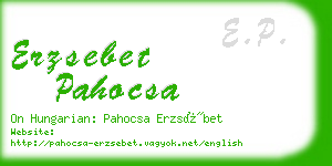 erzsebet pahocsa business card